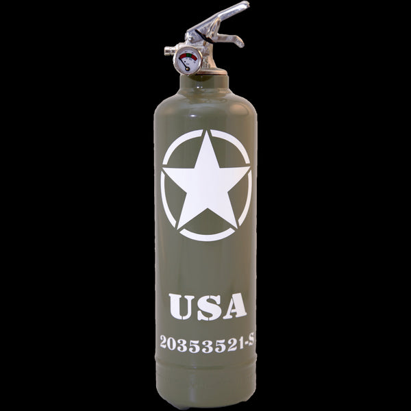 Fire extinguisher design Willys USA khaki