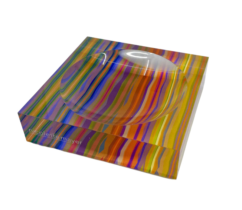 Groovy Ripple Orange Acrylic Candy Tray