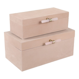 Halofax Tan Suede Boxes