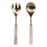 ROSE QUARTZ SALAD UTENSIL SET