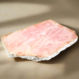 Rose Quartz Silver Edge Serving Board