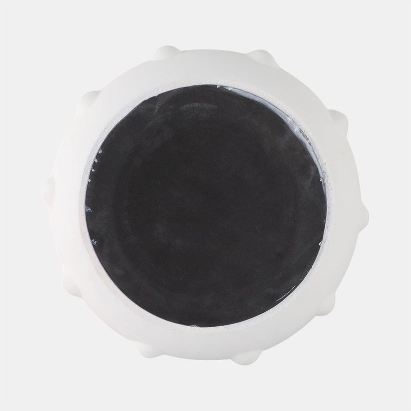 Clay Beaded Bowl, White