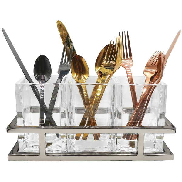 Aspen Silver Flatware Caddy