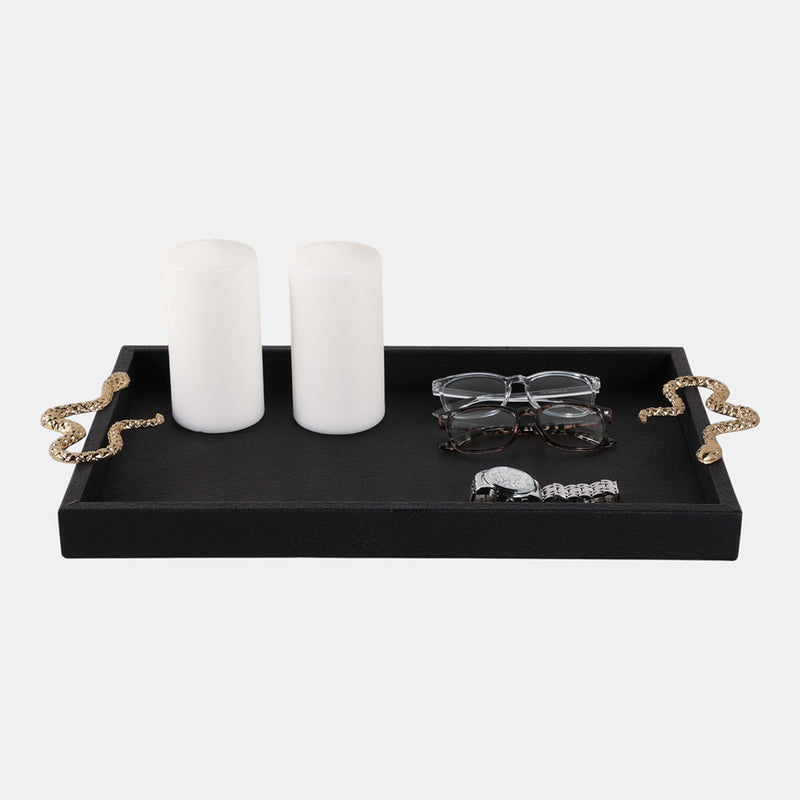 Faux Leather Snake Tray