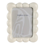 5x7" Puffy Squiggle Photo Frame, Ivory