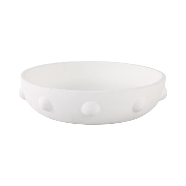 Clay Beaded Bowl, White