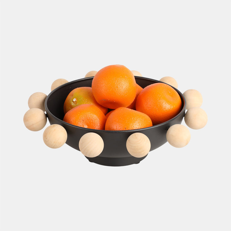 Bowl With Large Wooden Knobs