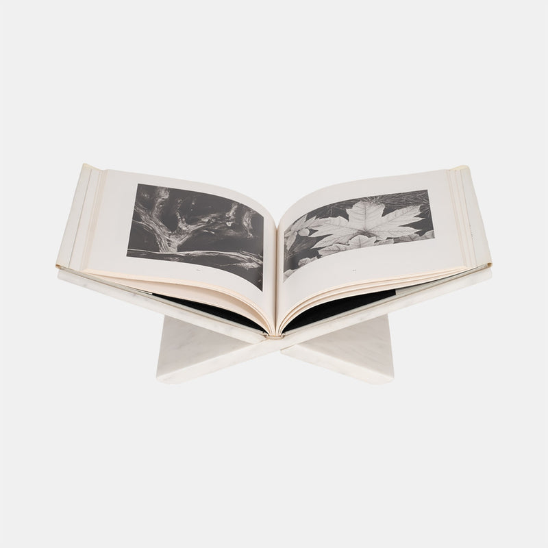 Marble Bookstand, White