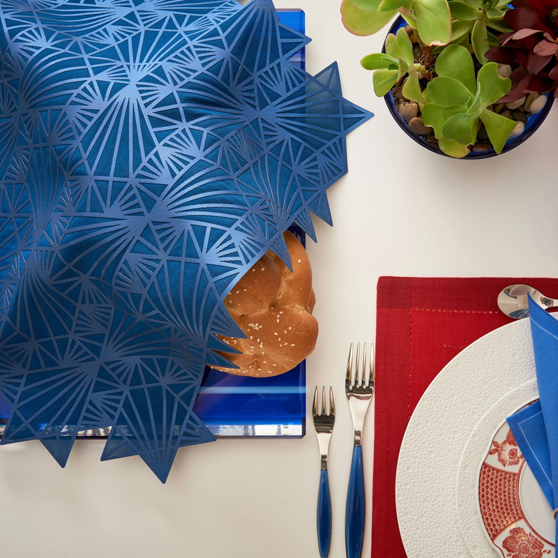 Challah Cover Magen David Blue