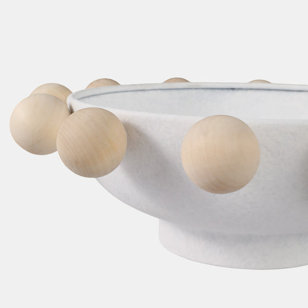 Bowl With Large Wooden Knobs