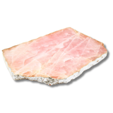 Rose Quartz Silver Edge Serving Board