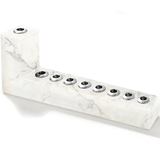 Brillante Menorah, Marble & Silver