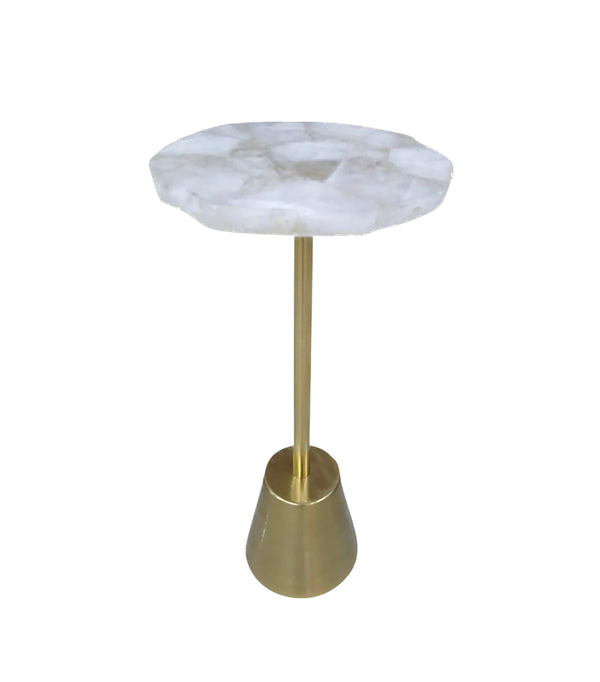 24" Agate Top Rough Edge Accent Table