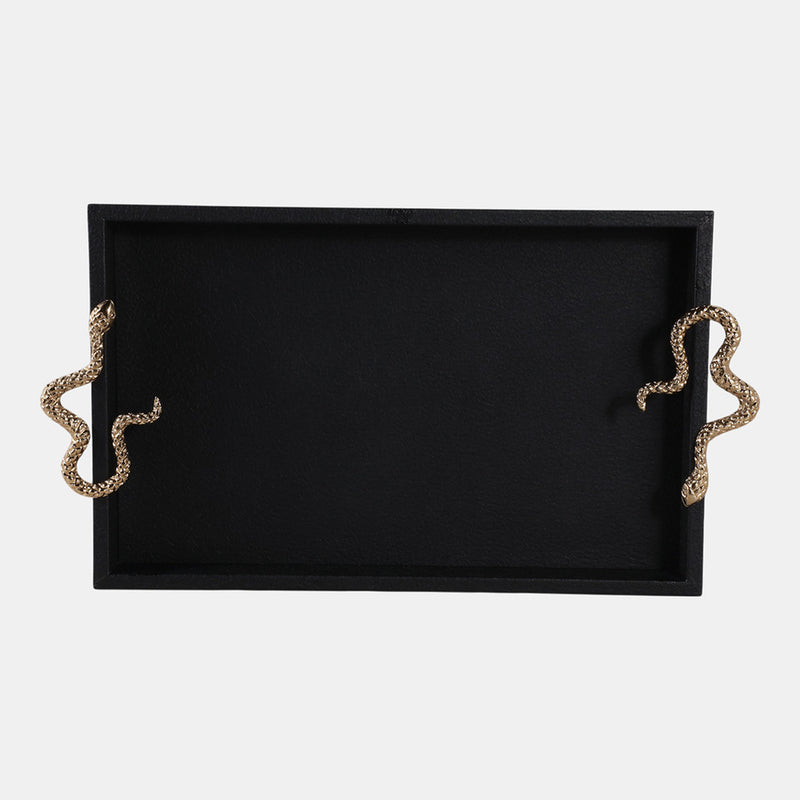 Faux Leather Snake Tray