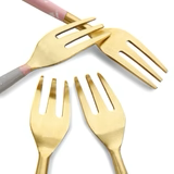 4 Piece Gold Cake Fork Set
