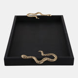 Faux Leather Snake Tray