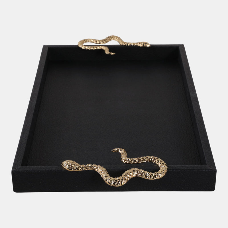 Faux Leather Snake Tray