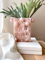 RECTANGULAR BUBBLE VASE - BLUSH