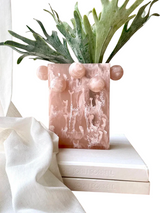 RECTANGULAR BUBBLE VASE - BLUSH