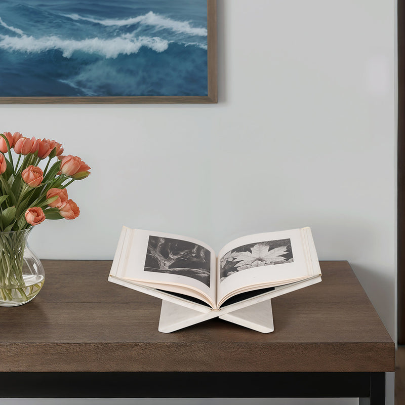 Marble Bookstand, White