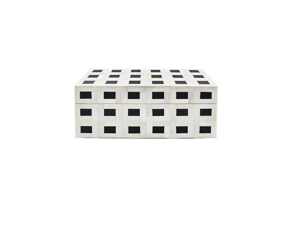 Black-White Checkered Box LG