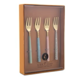 4 Piece Gold Cake Fork Set