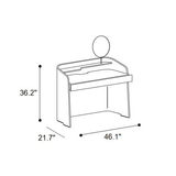 CHLOE VANITY DESK 46" - TAUPE