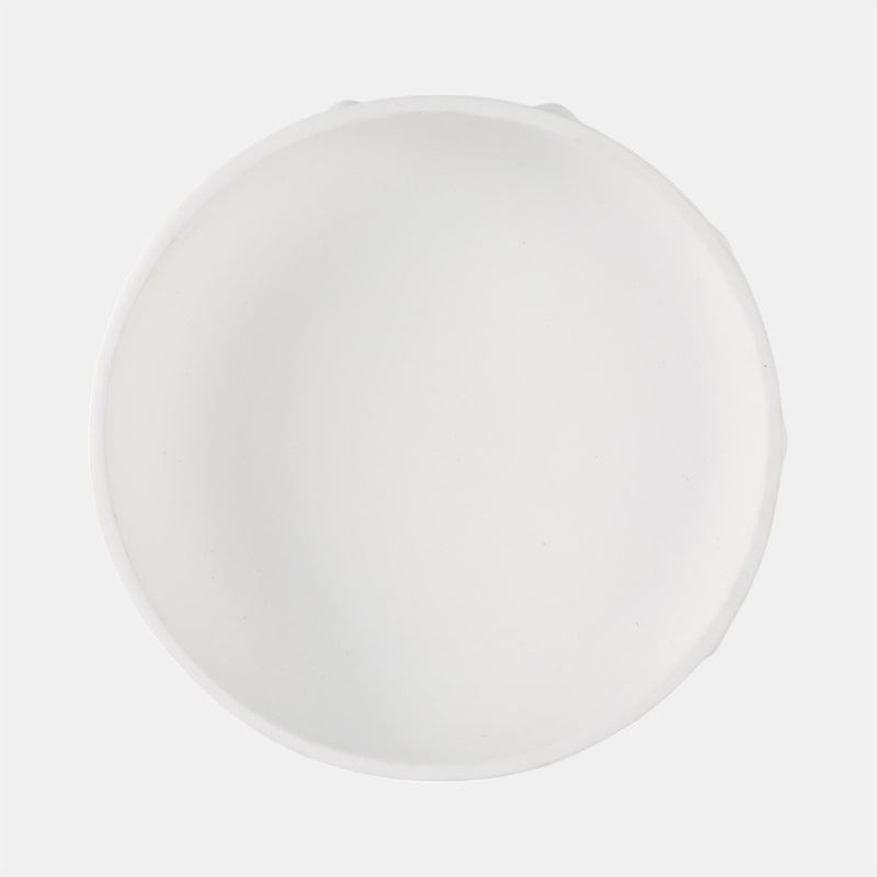 Clay Beaded Bowl, White