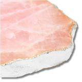 Rose Quartz Silver Edge Serving Board