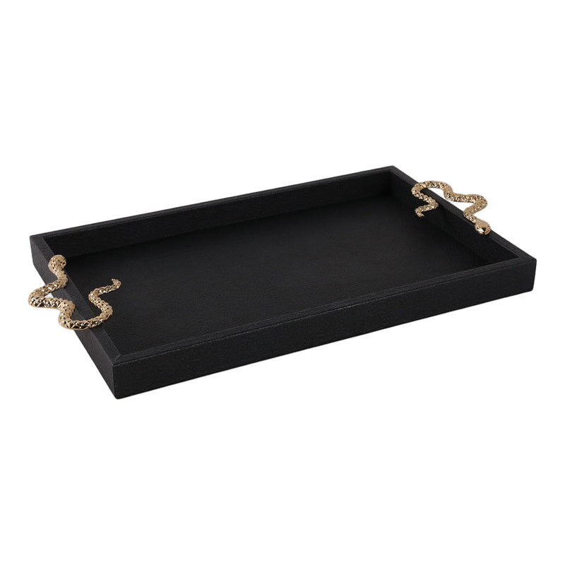 Faux Leather Snake Tray