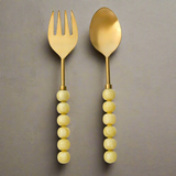Rathlin Butter Yellow Salad Server Set