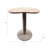 DUMAH BEIGE MARBLE ACCENT TABLE