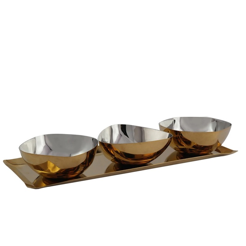 Auburn Serving Tray & Appetizer Bowls