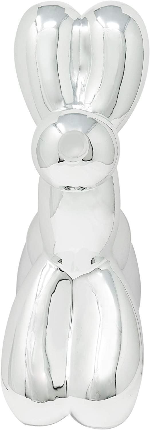 Silver Balloon Dog - 12"