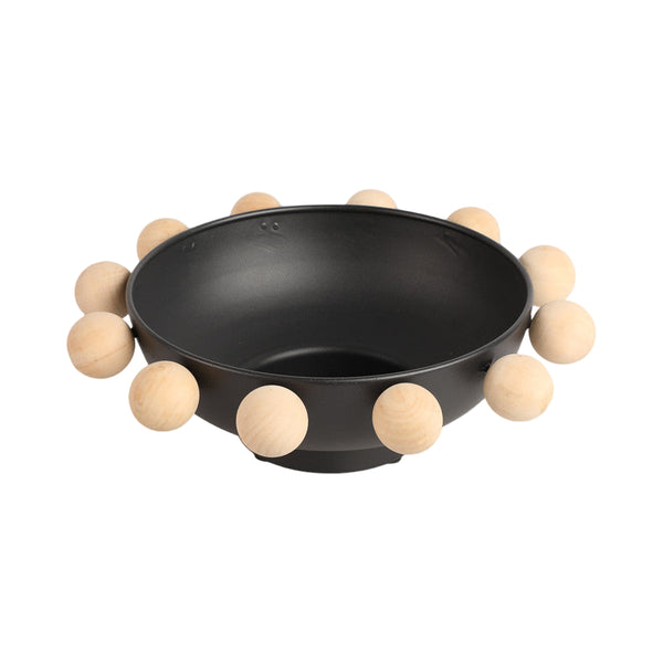 Bowl With Large Wooden Knobs