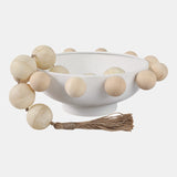 Bowl With Large Wooden Knobs