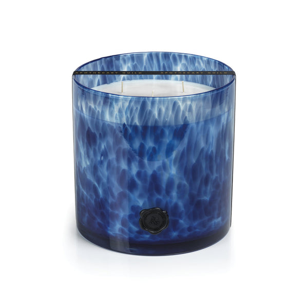 Apothecary Guild Opal Glass Five-Wick Candle Jar - Clear & Dark Blue