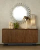 Glasdele White Round Mirror