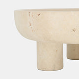 Travertine Footed Bowl