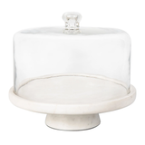 Marble Footed Cake Stand With Dome