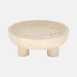 Travertine Footed Bowl