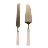 ROSE QUARTZ CAKE UTENSIL SET
