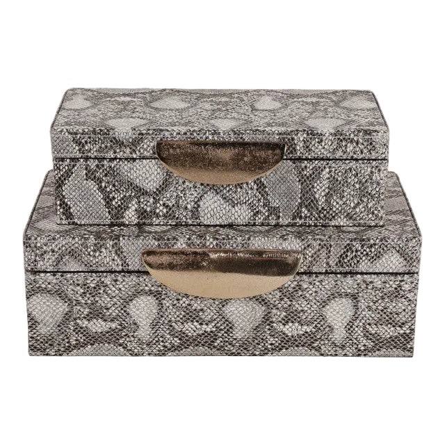 Shimmer Snakeskin Boxes – Level