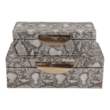 Shimmer Snakeskin Boxes