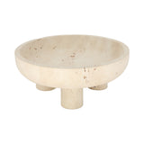 Travertine Footed Bowl