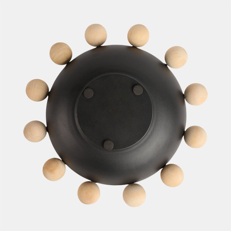 Bowl With Large Wooden Knobs