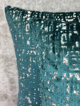 Italian Teal Cut Velvet