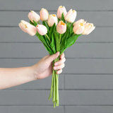 Faux Tulip 9-Stem Bundle - Pink