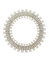 Glasdele White Round Mirror