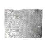 Challah Cover Hebrew Type Silver